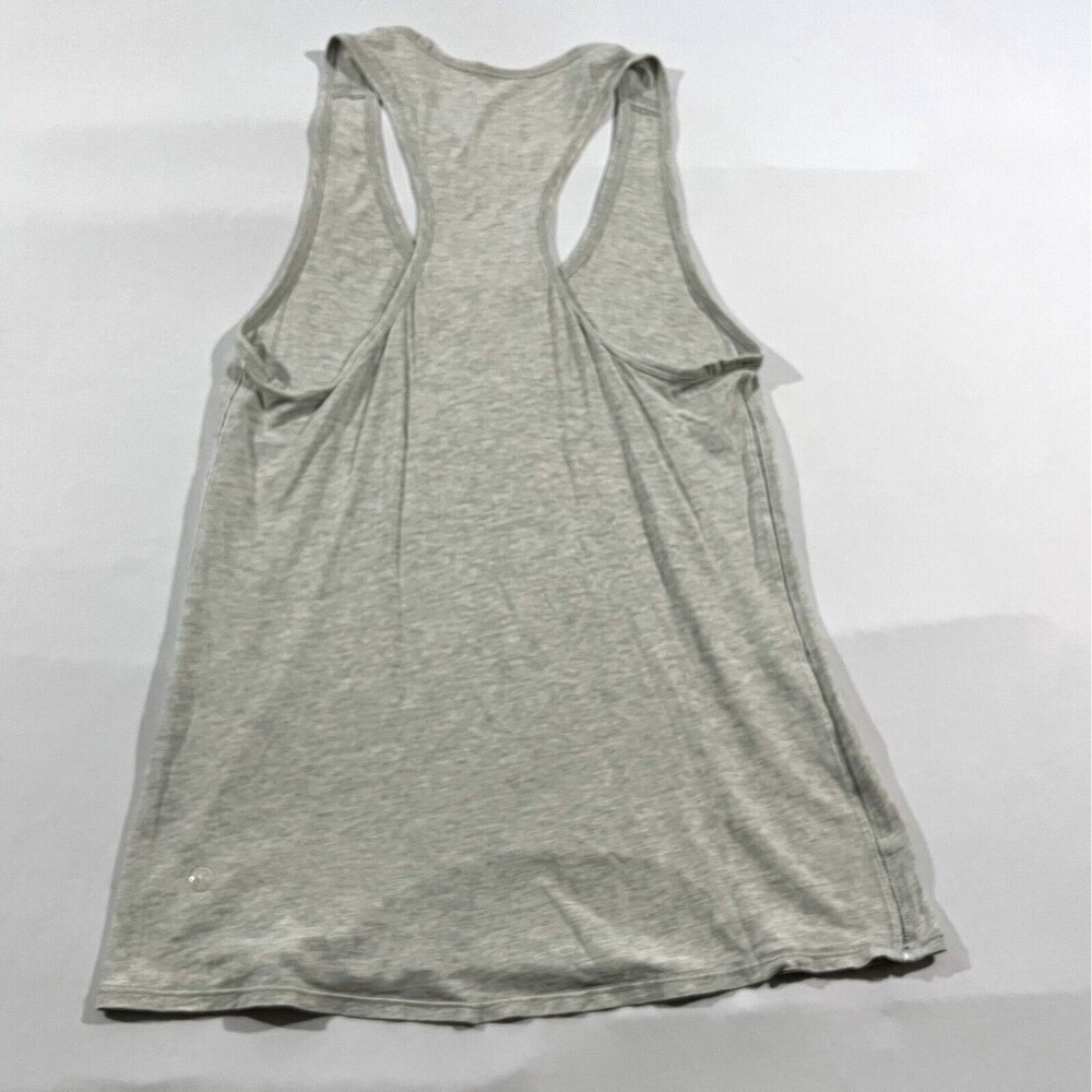 Lululemon Gray Womens Superb Tank Square Print Top Yoga Athleisure Casual Sz 4 - Picture 5 of 6